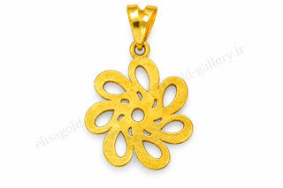 آویز طلای ۱۸ عیار گل هفتپر مشبک 0.53 گرم